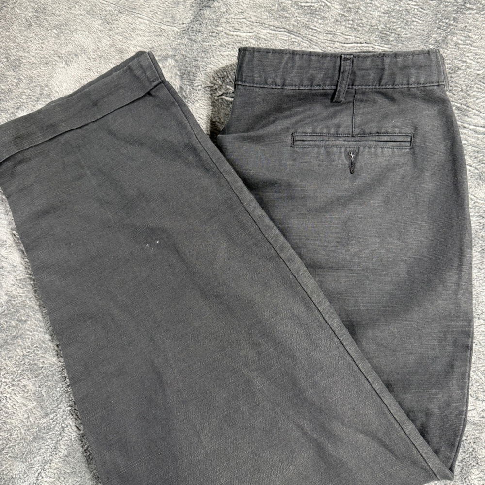 Club Room Pleated Linen Cotton Blend Pants Mens 42x30 Gray